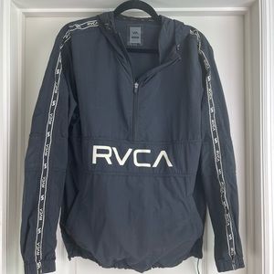 RVCA black half-zip wind breaker pullover